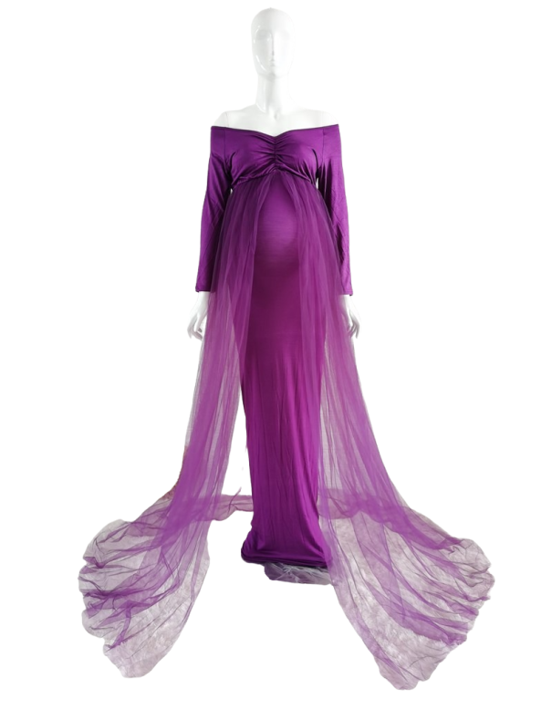 Äitiyskuvausmekko N925 purppura L