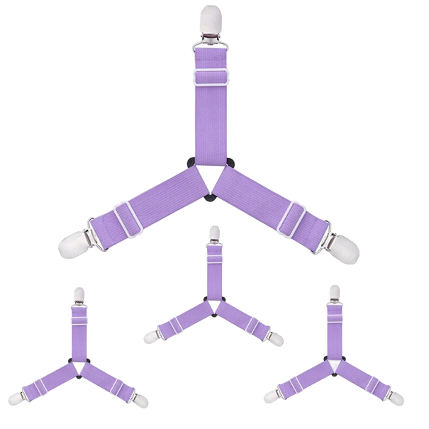 Ajustador de lençol de canto 4 pcs roxo