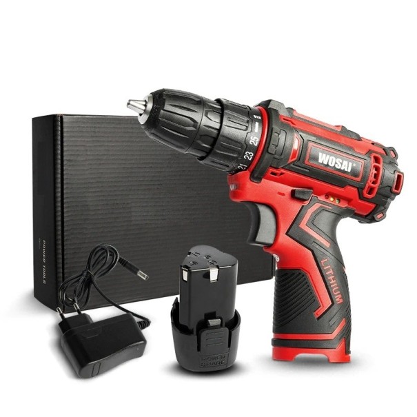 Akku-boremaskine 12V med batteri og oplader 1