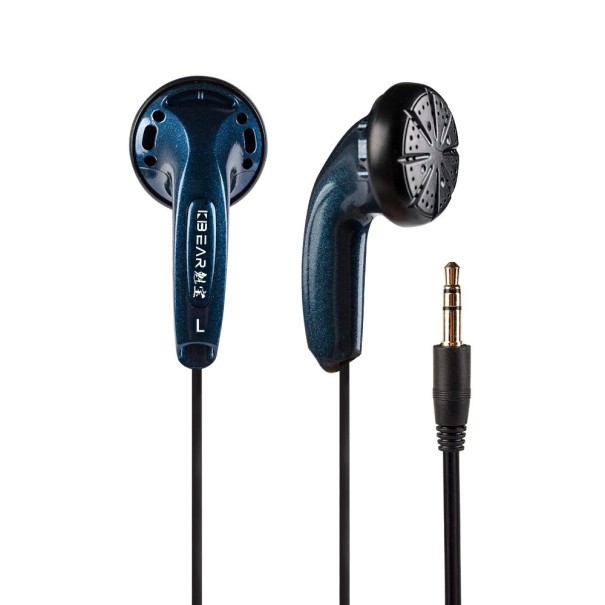 Ακουστικά 3.5mm jack K1677 σκούρο μπλε 1