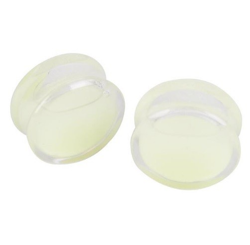 Akrylátový plug svítící ve tmě bílá 12 mm
