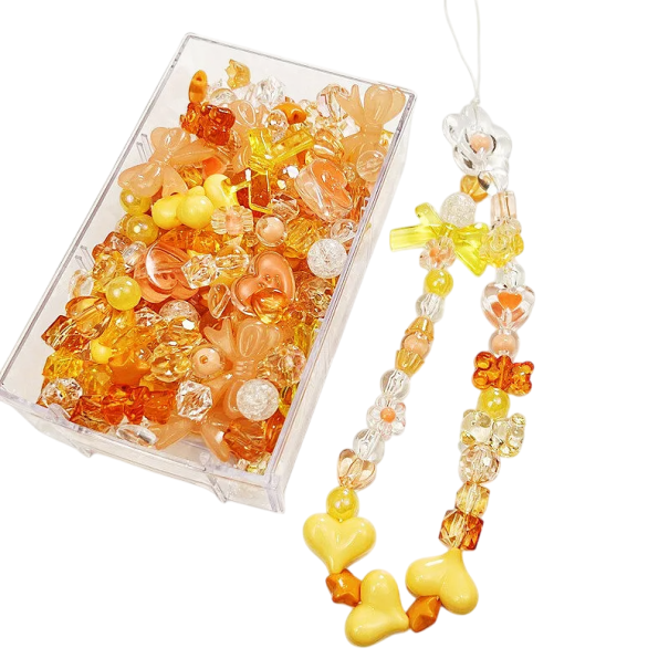 Akrylkugler 10 g Farverige kugler til smykkefremstilling og armbånd Kugler til trådning til kreativ skabelse og håndarbejde orange