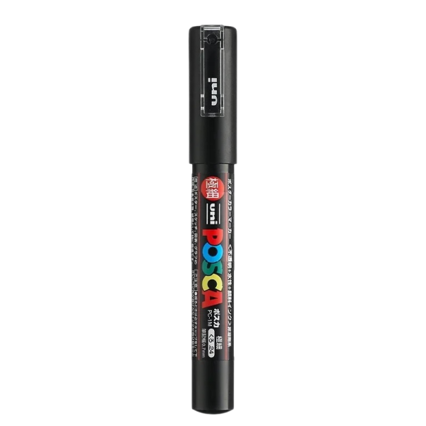 Akrylmarkør 0,7 mm Roterende hvid eller sort plakatpen PC-1M til graffiti Reklame- og kunstforsyninger til tegning og skrivning sort