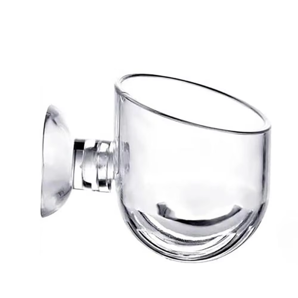 Akrylový kelímek 4 x 3,8 cm na vodní rostliny do akvária Dekorativní držák s přísavkou Otvory pro proudění vody Akvarijní příslušenství 1