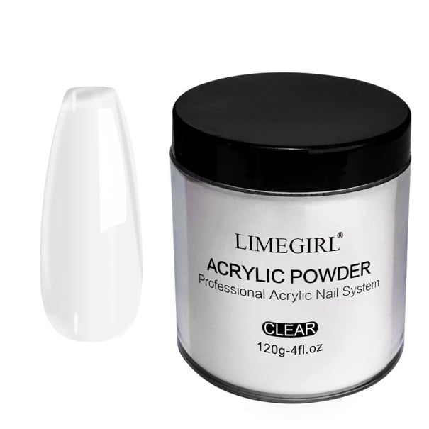 Akrylový prášek na nehty 120 g Profesionální akryl Pink White Clear Prodloužení a modeláž nehtů Salon i domácí použití čirá