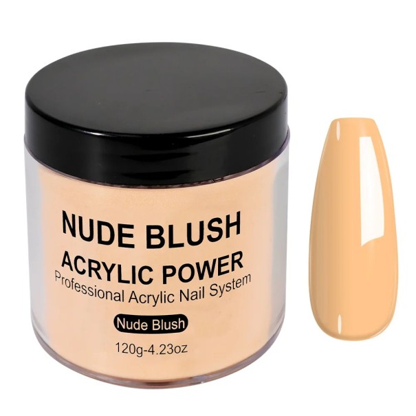 Akrylový prášok na nechty 120 g Profesionálny akryl Pink White Clear Predĺženie a modeláž nechtov Salon aj domáce použitie svetlo oranžová