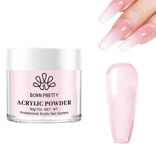 Akrylpulver til modellering af kunstige negle Akrylpulver 30 g rosa