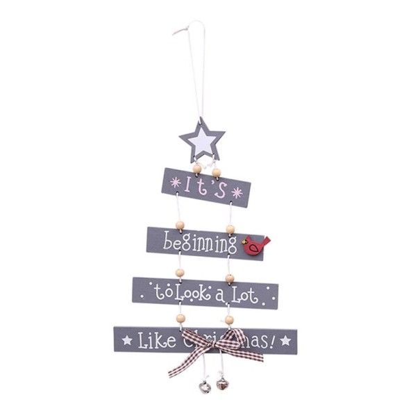 Albero di Natale in legno grigio