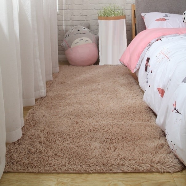 Alfombra 100x200 cm marrón claro