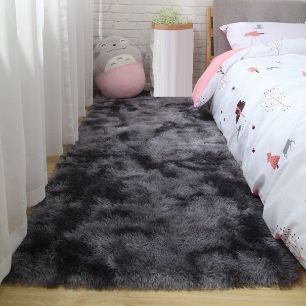 Alfombra 80x160 cm gris oscuro