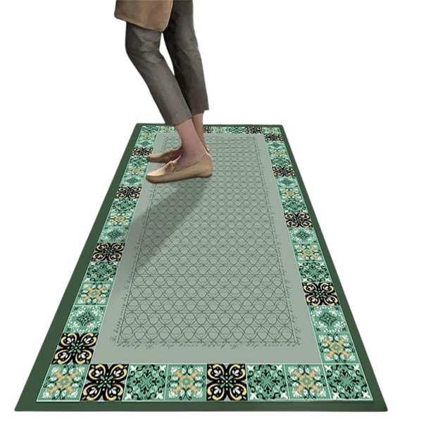 Alfombra antideslizante de 40 x 120 cm, estilo retro, para cocina, larga, para salón, baño, pasillo, decorativa, accesorio para el hogar 1