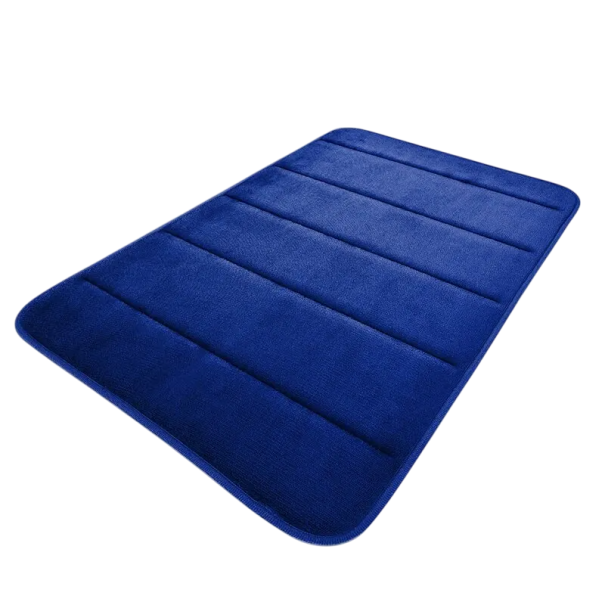Alfombra de baño antideslizante 40 x 60 cm fabricada en microfibra Rápida absorción de agua Alfombra de inodoro suave Alfombra azul