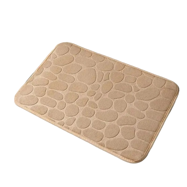 Alfombra de baño antideslizante 60x40 cm marrón