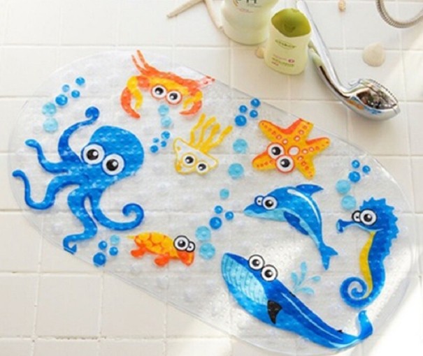 Alfombrilla de ducha antideslizante con animales 1