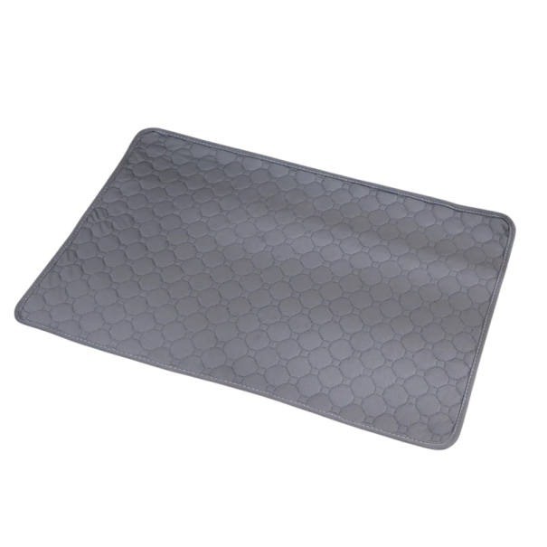 Alfombrilla de incontinencia para perros reutilizable 60 x 45 cm Alfombrilla multicapa transpirable, absorbente, impermeable y antideslizante gris