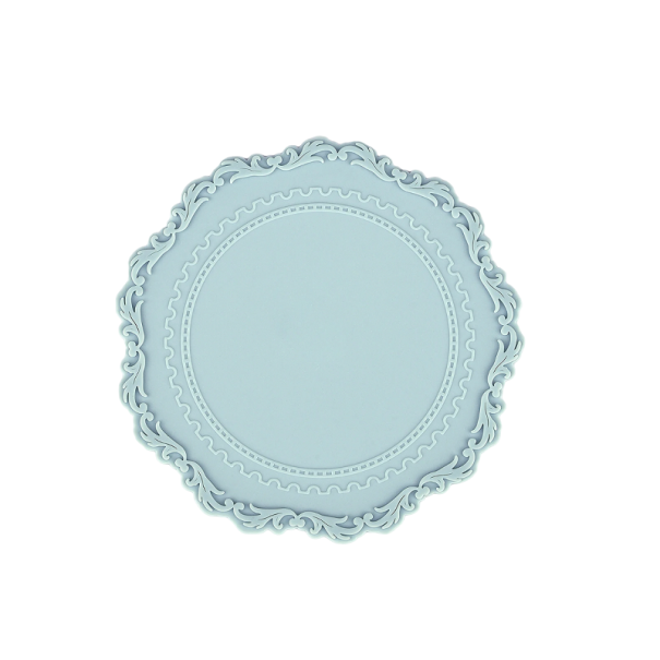 Alfombrilla de silicona para sellar con cera Posavasos para sellar con cera 10 x 10 cm Accesorios para sellar con cera azul claro
