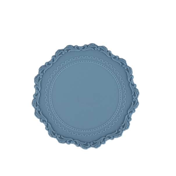 Alfombrilla de silicona para sellar con cera Posavasos para sellar con cera 10 x 10 cm Accesorios para sellar con cera azul