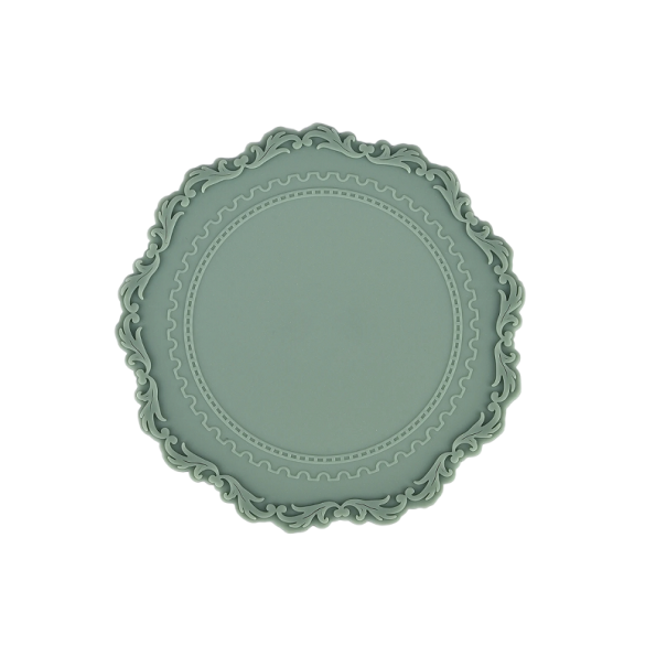 Alfombrilla de silicona para sellar con cera Posavasos para sellar con cera 10 x 10 cm Accesorios para sellar con cera verde