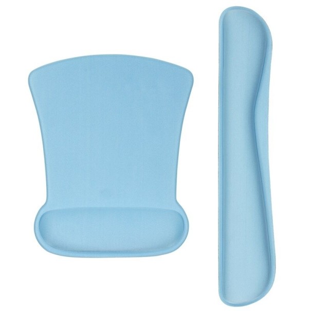 Alfombrilla ergonómica para ratón con soporte para muñeca para teclado K2518 azul claro 2