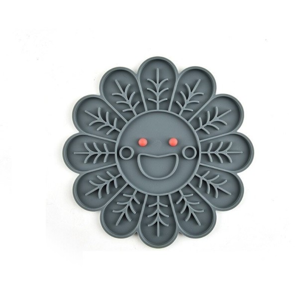 Alfombrilla para lamer para perros y gatos C830 gris 2