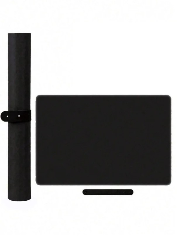 Alfombrilla portátil plegable para uñas 60 x 30 cm Soporte para manos de microfibra suave Impermeable, resistente a la suciedad y a los arañazos para manicura, salón y uso doméstico negro