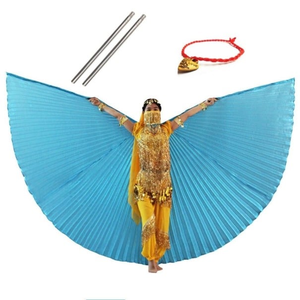 Ali per danza del ventre azzurro