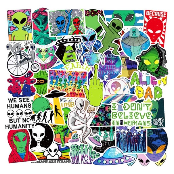 Alien klistermärken 10/30/50 st 1