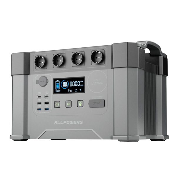 ALLPOWERS S2000 PRO Portable Power Station 2400 W Peak Power 4000 W Capacity 1500 Wh Lithium-ion Battery Grey For Camping and Backup 1