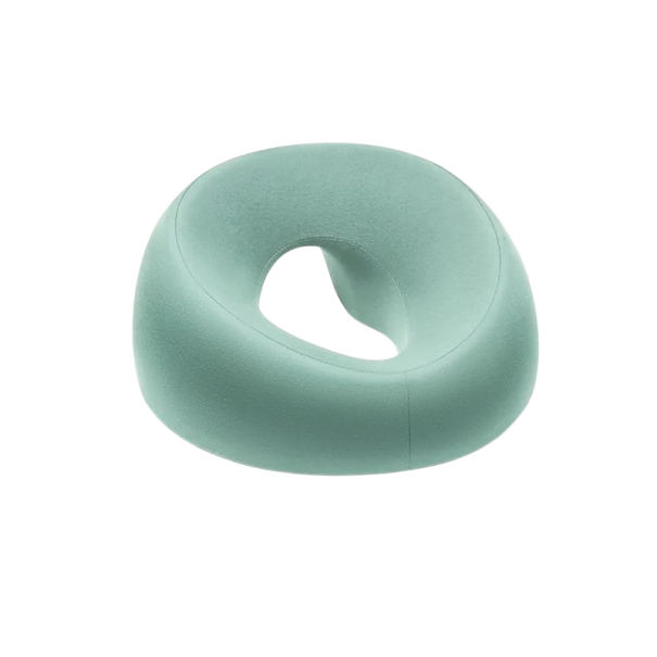 Almofada de massagem ergonómica Apoio de cabeça Espuma de memória Almofada de relaxamento Almofada facial Mesa de massagem Salão Uso doméstico 13x26x6 cm verde