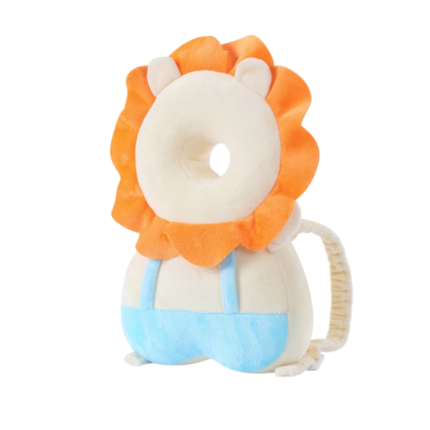 Almofada de proteção laranja para a cabeça da criança 30x20 cm Mochila com padrão de flores Acessório de segurança para bebés e crianças pequenas 1