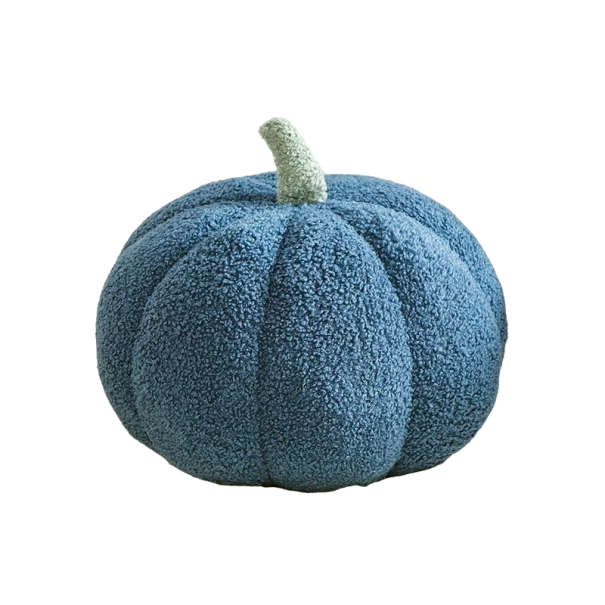 Almofada decorativa abóbora 28 cm azul