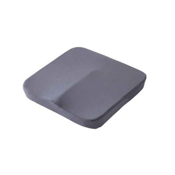 Almofada ergonómica de espuma viscoelástica 40x40x5,5 cm Almofada para cadeira contra dores na cóccix Assento para hemorróidas Uso em escritório e automóvel cinzento
