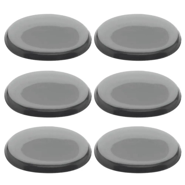 Almofadas de silicone em gel 25 x 32 mm 6 pcs Para caixa de jazz e bateria Reutilizáveis almofadas de gel macio preto