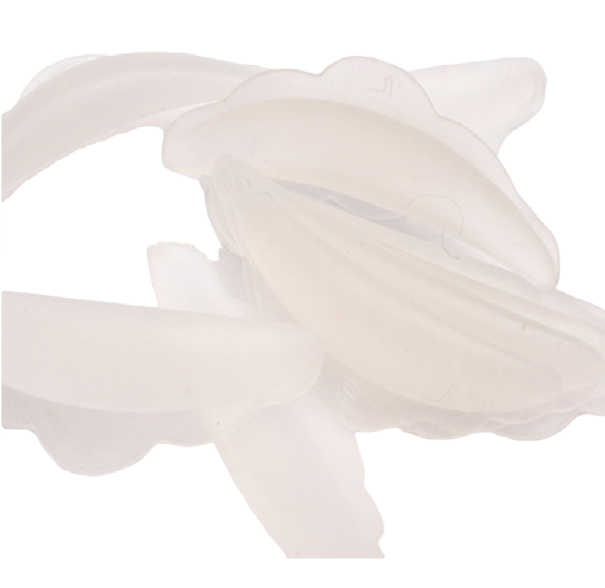 Almofadas de silicone para pestanas 5 pares branco