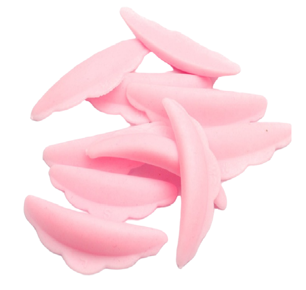 Almofadas de silicone para pestanas 5 pares rosa