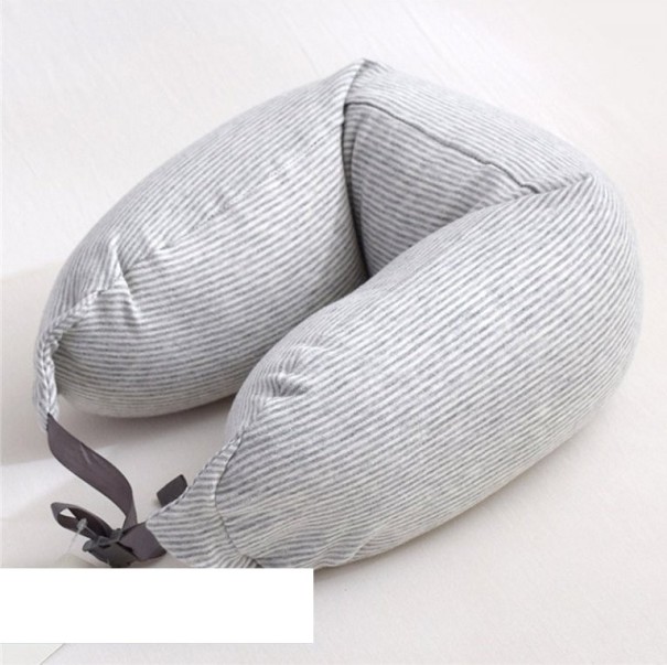 Almohada de viaje con cierre J2782 gris y blanco