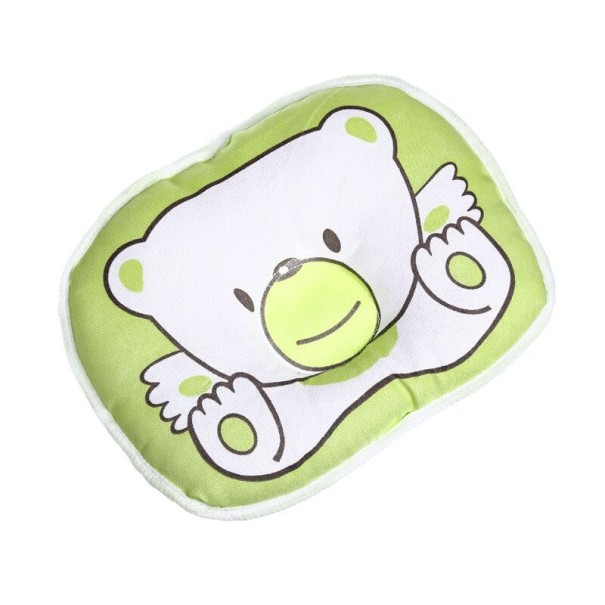 Almohada infantil con osito de peluche verde claro