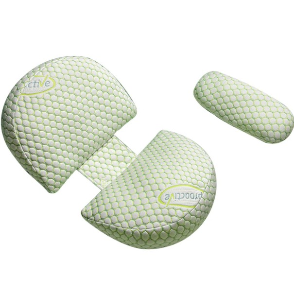 Almohada multifuncional para la cintura durante el embarazo, en forma de U, 40 x 38 x 5 cm, almohada corporal para amamantar, cómoda y transpirable, fibra de bambú y algodón verde