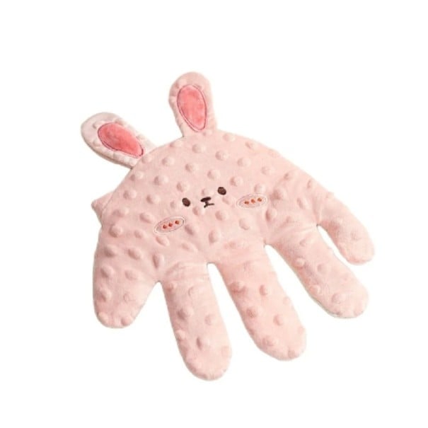 Almohada relajante para dormir de 26 x 24 cm, almohada de presión para niños con control remoto, ayuda para dormir de conejo rosa, algodón 1