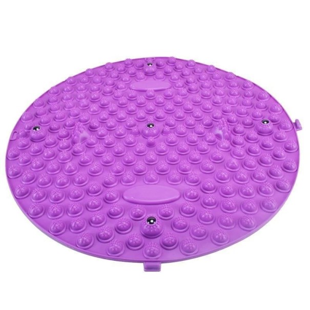 Almohadilla de silicona para masaje de pies de 37 cm con placa de presión para caminar en el mismo lugar, pedales suaves para correr, alivio de la fatiga y masaje de dedos. morado