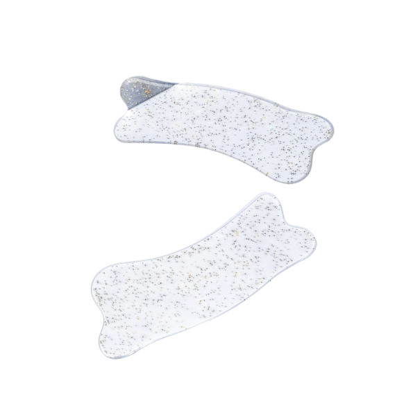 Almohadilla de silicona para pestañas 1 par 2 unidades Brillante reutilizable almohadilla de silicona para laminado y extensión de pestañas transparente