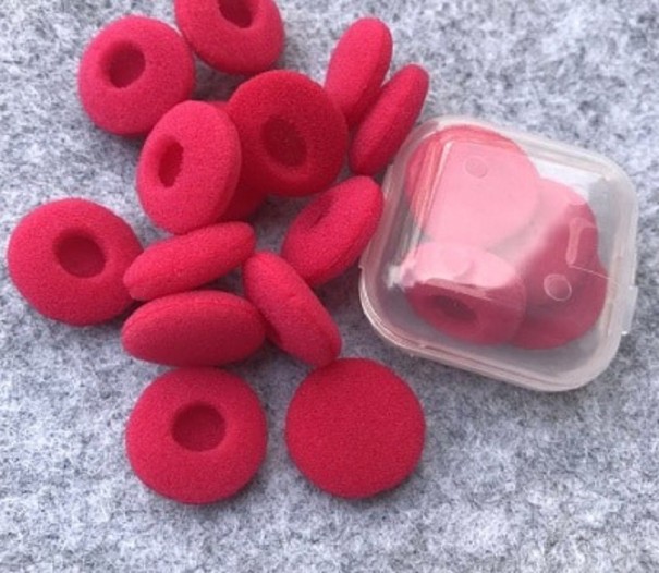 Almohadillas de espuma de repuesto para auriculares 20 uds. rosa oscuro