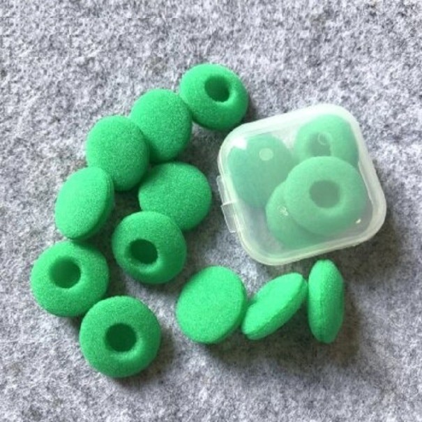 Almohadillas de espuma de repuesto para auriculares 20 uds. verde