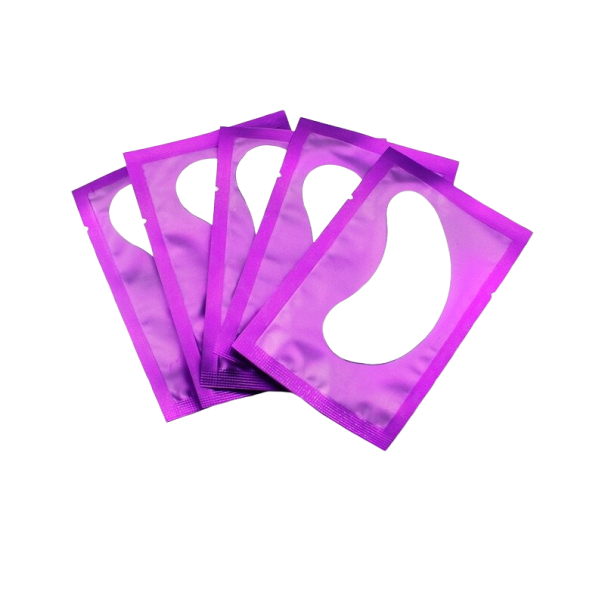 Almohadillas de gel para extensiones de pestañas, 50 unidades morado