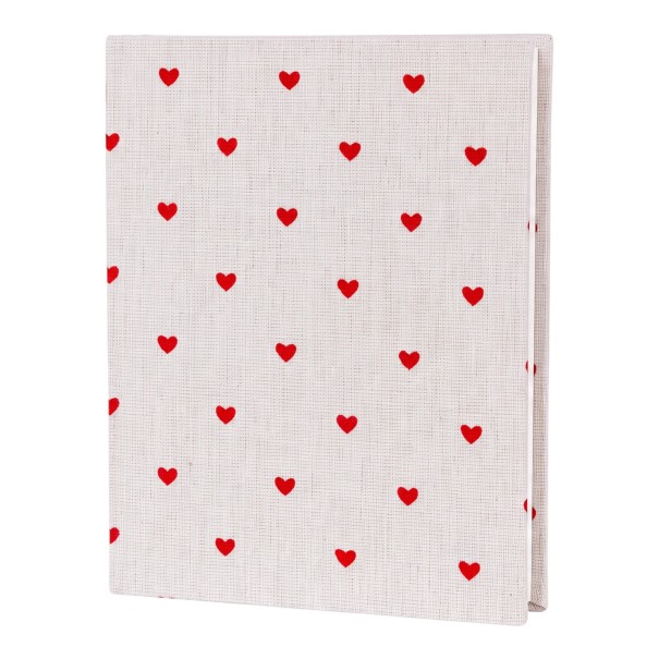 Άλμπουμ φωτογραφιών με καρδιές 18 x 14 x 5 cm Για περίπου 100 φωτογραφίες Θήκες που εισάγονται Άλμπουμ φωτογραφιών για οικογενειακές φωτογραφίες λευκό