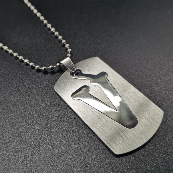 Alphabet Letter Necklace V