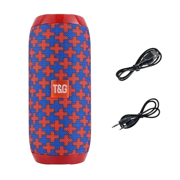 Altoparlante Bluetooth Portatile 25W IPX5 Impermeabile Subwoofer Radio FM TWS Scheda TF USB AUX Stereo 3D 10h Autonomia 1200mAh Esterno Compatibile rosso-blu