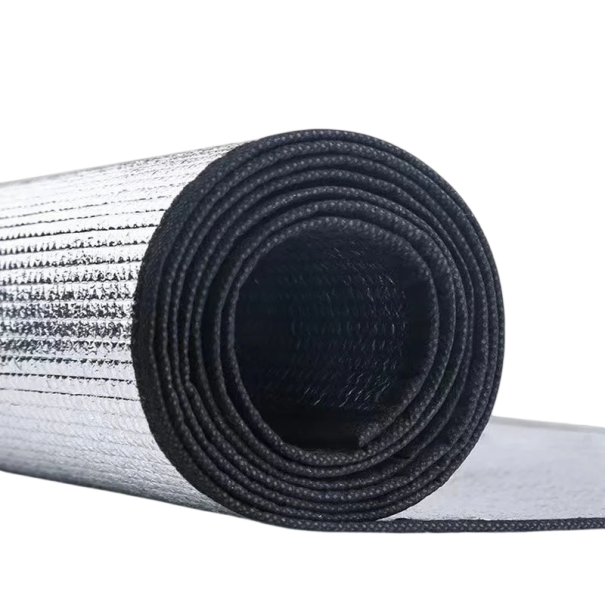 Aluminium Campingmatte 200 × 75 cm EPE wasserdicht faltbare Folie Dicke 0,25 cm für Outdoor Schlafen Wandern