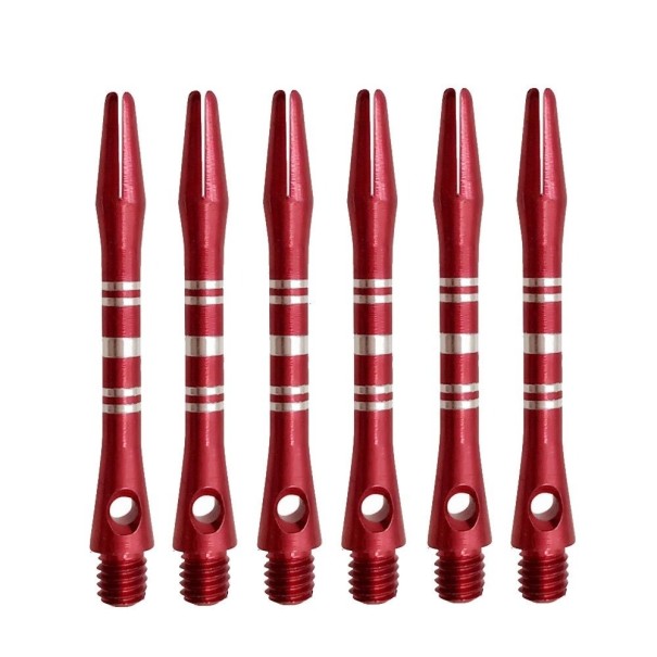 Aluminium dartschachten 6 stuks rood