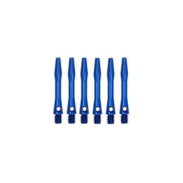 Aluminium dartschachten 6 stuks T961 blauw